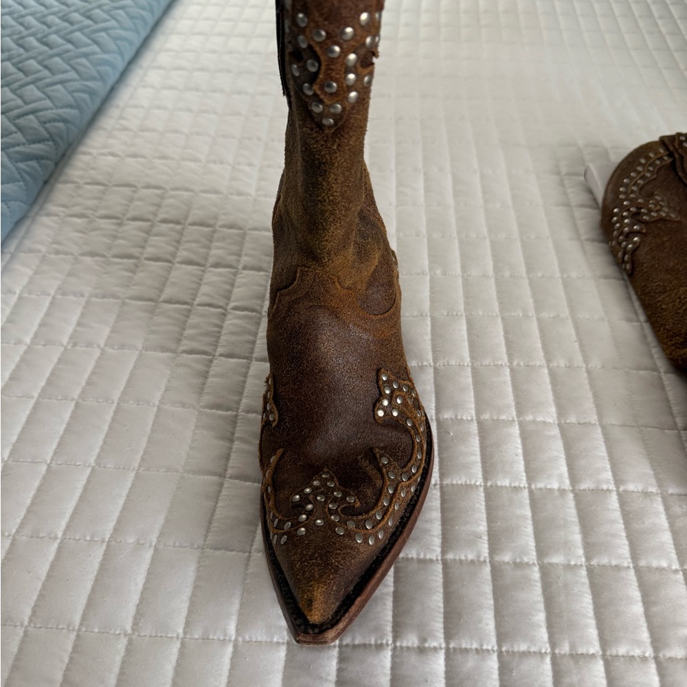 Old Gringo Brown Studded Heeled Boots - Picture 6 of 16